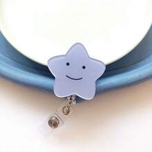 护士徽章夹，带可爱星星，透明可伸缩易夹，员工工厂证件夹，学校用品，返校 - 彩色 - 查看 13