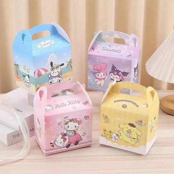 Sanrio 10pcs Sanrio Cinnamoroll Themed Party Gift Boxes - Perfect For Birthdays And Holidays, Gift Packaging, Holiday Party Favor Boxes, Reward Gift Boxes, Mother's Day Gift Boxes, Birthday Party Favor Bags, Candy Bags, Birthday Party Decoration