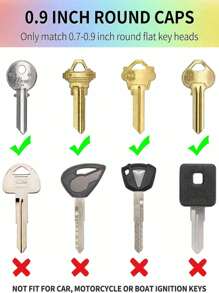 20pcs/Set 10-Color Silicone Elastic Key Covers, Waterproof Key Protectors, Key Ring Organizers Car Accessories Bag Charm School