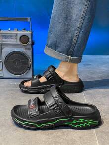 2025 Men's Soft Bottom Odor-Resistant 2-In-1 Outdoor Slippers For Driving, Non-Slip Wear-Resistant Beach Sandals - Black - View 6