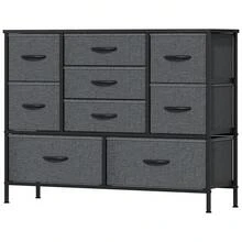 9-Drawer Chest Of Drawers With Metal Frame & MDF Top – Spacious Storage For Bedroom, Living Room, Office, Closet – Adjustable Feet & Anti-Tip (Multiple Colors) Back To School Dormitory Storage