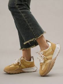 Neue Rundkappen-Schuhe mit komfortabler dicker Sohle und rutschfester Sohle, geeignet für Laufen, Sport und tägliche Anlässe in allen Jahreszeiten