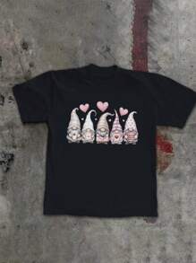 Whimsical Gnome Characters Illustration Pure Cotton Women's T-Shirt Comfort Fit