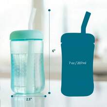 7oz Squeeze And Sip Straw Cup - 2pk - Baby Blue - View 5