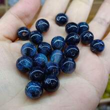 16mm 10pcs Glossy Cat Eye Resin Beads - Galaxy Mermaid Subtle Sparkle Resin Round Beads, Smooth Beads Suitable For DIY Jewelry Making - Unisex Accessories - Multicolor - View 5