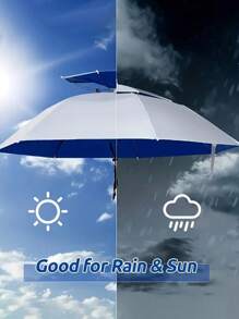 1 pièce Chapeau parapluie, protection solaire pliable pour la pêche/extérieur, rafraîchissant pour l'été, plage, voyage