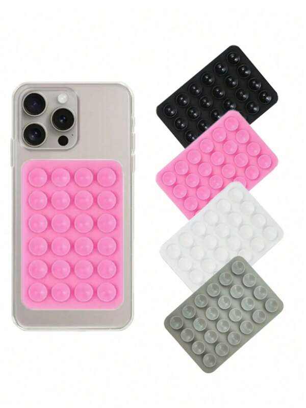 1 pièce Nouveau support ventouse en silicone, sac à cartes ventouse amélioré, articles, aspiration super améliorée nouvellement, tapis antidérapant en silicone pour téléphone portable, support de téléphone ventouse, téléphone portable