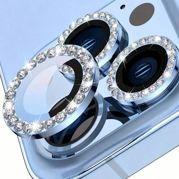 Protector de lente de cámara compatible con iPhone 11-16 Pro Max, con marco de metal y cristal templado de grado 9H a prueba de explosiones, ajuste panorámico 5D, anti-arañazos/resistente al agua/anti-huellas dactilares, para fotografía nocturna en internet y exploración al aire libre. Regalo de cumpleaños, familia y amigos, cristal brillante, protector de lente, accesorios para teléfono a prueba de golpes