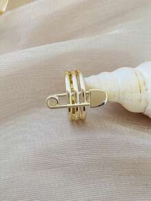 1 Piece Fashion Open Circle Design Brooch Style Women Ring - Yellow Gold - View 2
