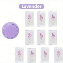 1/5/10pcs Air Freshener Capsules With Holder - For Home, Car, Wardrobe, Lily Fragrance To Eliminate Odor, Car Air Freshener, 2025 New Fashion Air Freshener Capsules, No Need Drilling Solid Fragrance Sticker, Viral Wardrobe Deodorizer, Pet Friendly Fresh Fragrance, Long-Lasting Car Diffuser Sticker, Gel Deodorizer Capsule Sticker, Bathroom Deodorizer, Rose Sakura Lavender Scent, Washroom Small Tool