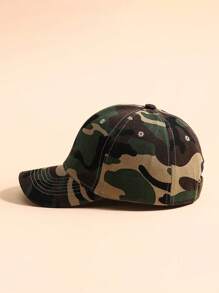 Boné de beisebol camuflado casual infantil, design simples, chapéu de sol respirável de malha para meninos e meninas