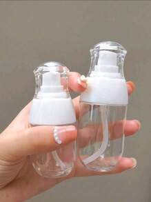 50ml/150ml Cute Little White, Pressing Spray Bottle, Emulsion Bottle, Travel Portable Set Spray Bottle Makeup Skin Care Products Facial Spray Vacuum Small Empty Bottle Suitable For Home And Outdoor Travel. Christmas Present