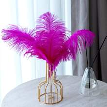 3pcs 30-35cm Vintage Style Artificial Feathers, Multi-Color Options, Faux Fur Decorative Feathers For Home, Wedding And Photo Shooting,Fall Decor,Autumn