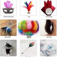 100 Stück bunte Gänsefedern 4-7cm klein & groß, für Traumfänger, Handwerk, Hochzeit, Geburtstag, Party, DIY Dekorationen