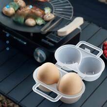 1 Portable Egg Boxes, Plastic Egg Trays With 2 Compartments, Safe Egg Storage Container For Kitchen And Refrigerator, Shockproof Egg Sorting Box, For Food Contact Use - Multicolor - View 2