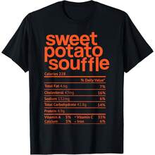 Sweet Potato Souffle Nutrition Facts Thanksgiving Christmas -220g -100%Cotton - Black - View 1