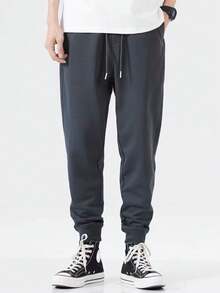 Men's Sweatshirt Jogger Pants Size S-XL - 深灰色 - 查看 1