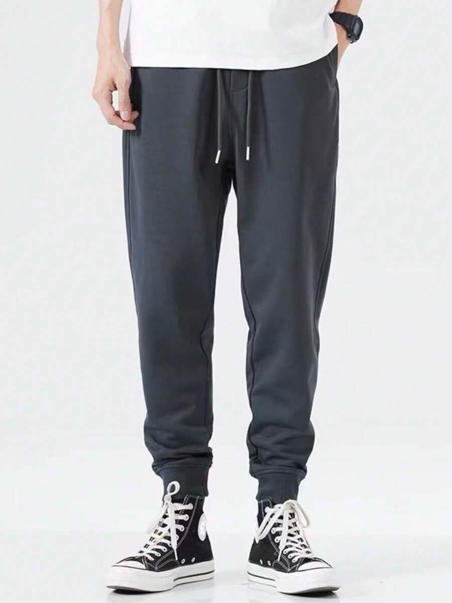 Men's Sweatshirt Jogger Pants Size S-XL - 深灰色 - 查看 1
