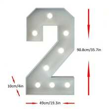 Bảng số LED khổng lồ 3ft có đèn số 0-9 - Bảng xốp ánh sáng trắng mát và ấm, thích hợp cho tiệc tùng, sinh nhật, đám cưới, kỷ niệm - Dùng pin (AA), tự lắp ráp, thích hợp cho đám cưới, lễ rửa tội, sinh nhật, lễ kỷ niệm, lễ tốt nghiệp (Không bao gồm pin) - Nhiều màu - Xem 31