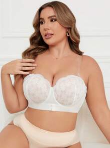 Soutien-gorge de lingerie à armatures en dentelle avec fermeture devant, grande taille pour femmes