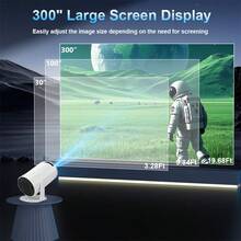 Christmas HD 4K Projector WiFi6 Connect Your Smart Screen Tablet And Computer 130 Inch Projection Display 180° Rotation - Portable Home Theater For Movies, Games And Entertainment. - 查看 7