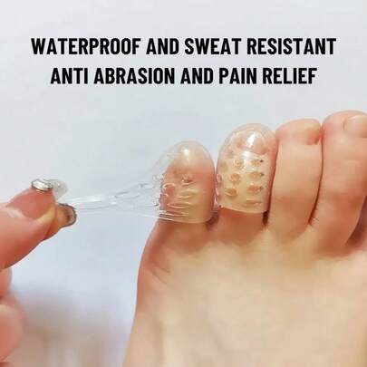 10 CÁI Miếng bảo vệ ngón chân bằng silicon chống ma sát, thoáng khí, ngăn ngừa phồng rộp, bảo vệ tách rời bàn chân, bảo vệ khi đeo