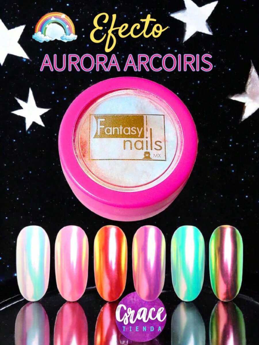 AURORA RAINBOW EFFECT PIGMENT FOR NAIL DECORATION AND ART FANTASY NAILS