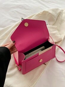 Bolsa de cor sólida, estilo estudante, casual, urbana, estilo universitário, minimalista, com alça superior, bolsa transversal de feltro com estampa de crocodilo, bolsa de ombro clássica em formato de crescente, bolsa de mão e carteira estilo hobo feminina