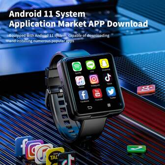 LOKMAT APPLLP 2 MAX Smart Watch 2.64 Inch Screen, Sim Card Box, Detachable Mini Phone, Insertable Sim Card, Independent Call, WiFi Internet Access, Free Download Of Third-Party Applications, Android System 11, MTK6739 Motherboard