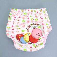 4 piezas de pantalones de entrenamiento reutilizables para niños pequeños, con diseños bordados lindos, transpirables y resistentes al agua, aptos para uso en exteriores