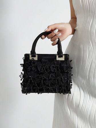 高品质奢华缎面迷你水钻装饰手拿包，优雅晚会手提包，正式舞会礼服婚礼钱包，适合女士日常通勤或约会参加派对、婚礼、舞会、晚宴/宴会，搭配婚纱、礼服、舞会礼服、生日礼服