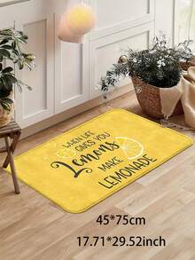 1pc Summer Lemon Sponge Flannel Carpet, Durable And Easy To Clean, Simple Home Bedroom Carpet, Easter Gift, Suitable For Indoor And Outdoor Use, Anti Slip And Washable, Durable Multifunctional Carpet, Small Carpet, Soft And Skin Friendly - Multicolor - View 12