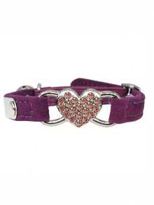 1pc Customizable Adjustable Rhinestone Heart Shaped Cat Collar - Breakaway Pet Necklace With Identity Tag For Small Dogs, Personalize Name, Phone, Address, Cat Essentials & Accessories, Engraved, Stainless, Pet Lovers, Birthdays, Personalized Gift - Multicolor - View 16