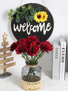 1/3/12/18pcs White Carnation Artificial Flowers, Silk Carnation For Mother's Day, Valentine's Day, Suitable For Wedding Centerpiece Decor, Bridal Shower, Dining Table Decor, Home Party, Birthday Decor, 29cm/No Vase - Red - View 4