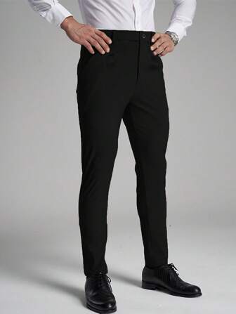 休闲裤商务直筒弹力个性时尚裤，百搭日常通勤