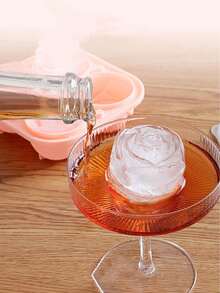 1/2 件 4 腔玫瑰花冰块托盘，果冻冰模托盘，适用于房车露营派对厨房冰箱，非常适合夏季 - 彩色 - 查看 5