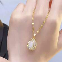 1 pieza Collar con colgante de flor de tulipán rosa oscuro elegante y de moda para mujer, joyería fina, decoración de fiesta, regalo de cumpleaños