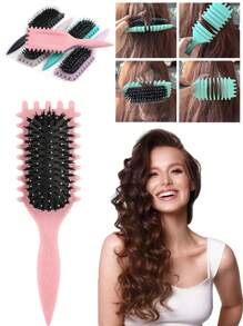 Cepillo para definir rizos, cepillo de peinado para cabello rizado para desenredar, dar forma y definir rizos para mujeres y hombres con menos tensión, diseñado por Candy Brush por Candy Brush, cepillo de pelo, peine, herramientas de peluquería, productos y accesorios de peluquería para salón de belleza, artículos de viaje esenciales