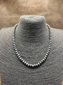 1buc la modă Retro Western Country Style Pink Stone CCB Cu margele În formă de inimă Colier pandantiv, Stil 7 straturi cu margele, potrivit pentru femei și fete pentru a se potrivi cu ținuta de zi cu zi, accesorii de petrecere, bijuterii, cadou pentru familie/prieteni/dvs.