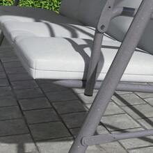 3 Seater Garden Swing Chair, Patio Rocking Bench With Tilting Canopy, Removable Cushion And Steel Frame, Light Grey - Light Grey - View 5