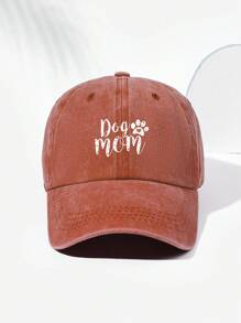 1 Stück unisex Hunde Pfote & Mutter Muster Vintage Baseball Kappe, personalisiertes minimalistisches Design geeignet für Outdoor Sport, Wandern, Lässig Tragen, verstellbare Größe, Mode & vielseitig