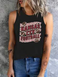KANSAS CITY FOOTBALL Women's Vest - Black - View 1