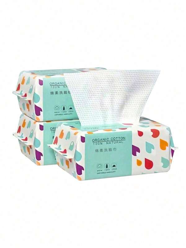 1pc/2pcs/3pcs/4pcs/5pcs/6pcs Disposable 100 Sheets Of Cleaning Face Towels, Soft Dry Wipes, Multi-Purpose Facial Cleaning Tissues, Makeup Remover Tissues, Disposable Thick Face Towels