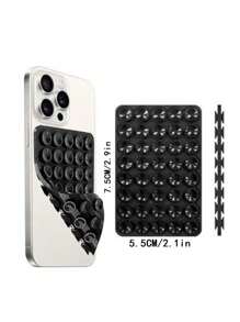 1 pièce Accessoire de ventouse de téléphone en silicone double face, support de téléphone à forte adhérence, poignée de téléphone portable adhésive gratuite, prise de doigt, convient pour les selfies et les vidéos