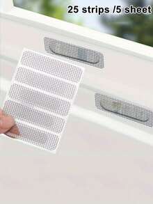 5 件/25 件/50 件/100 件/200 件自粘式纱窗修补套件，用于修补撕裂的塑料网、门窗防水胶带、蚊帐破洞，易于粘贴的修补条
