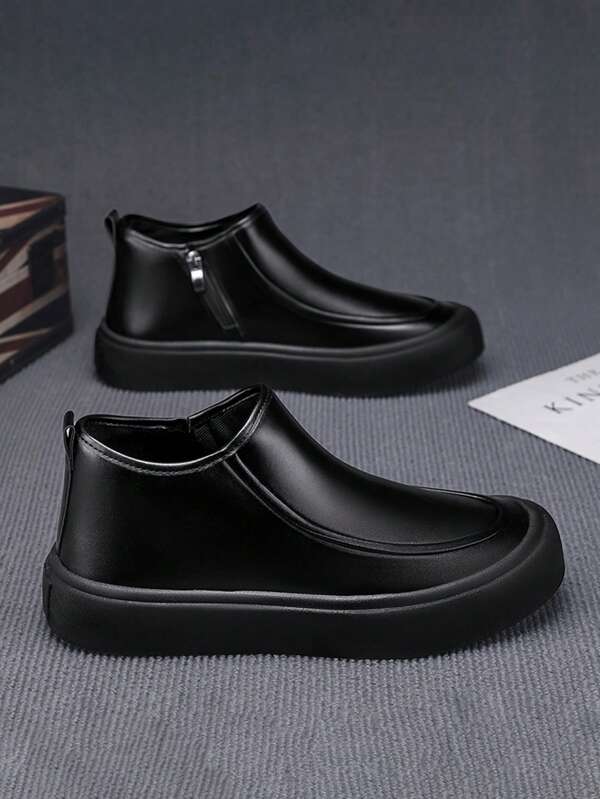 Botines Chelsea para hombre 2025, zapatos de caña alta, botas de cigarrillo de estilo británico de alta gama, botas de slip-on