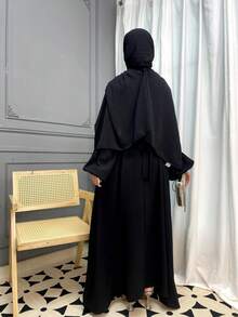 2 件传统 Jalabeya 阿拉伯长袍，优雅的 Abaya 长袍，适合开斋节庆典、节日、休闲和正式场合