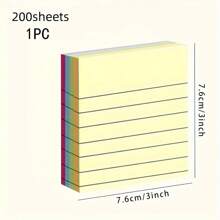200pcs Small Lined Sticky Notes In 4 Vibrant Colors - Portable, Self-Adhesive Notepad For Students & Office Workers, Easy To Apply & Remove, Ideal For Efficient Note-Taking At Home, School, Or Office