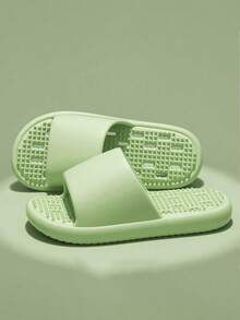 女士夏季新款镂空防水防滑EVA家居拖鞋舒适透气情侣拖鞋 - 綠色 - 查看 6