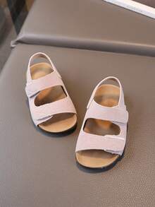 1 Pair Summer Toddler Open Toe Sandals, Non-Slip Soft Bottom Boys Beach Shoes & Girls Casual Shoes - Pink - View 4